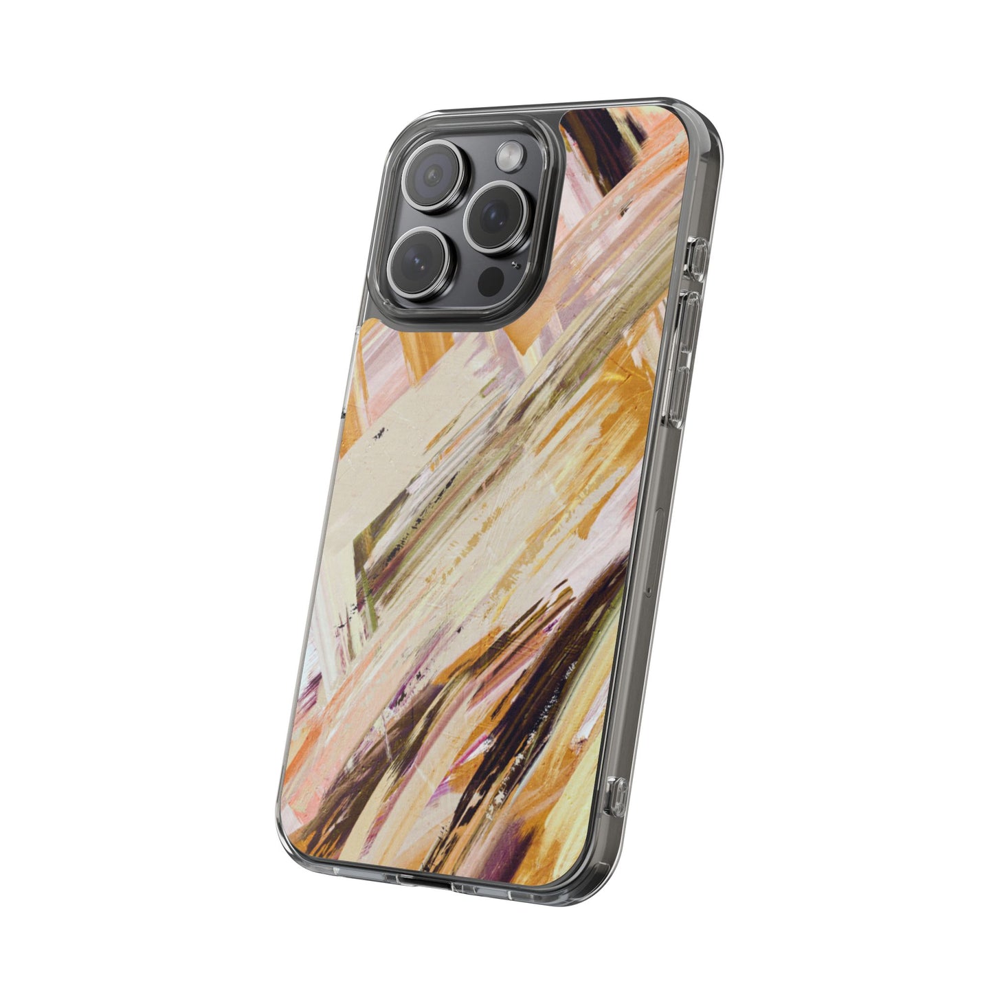 Clear Phone Case – Brush & Bronze