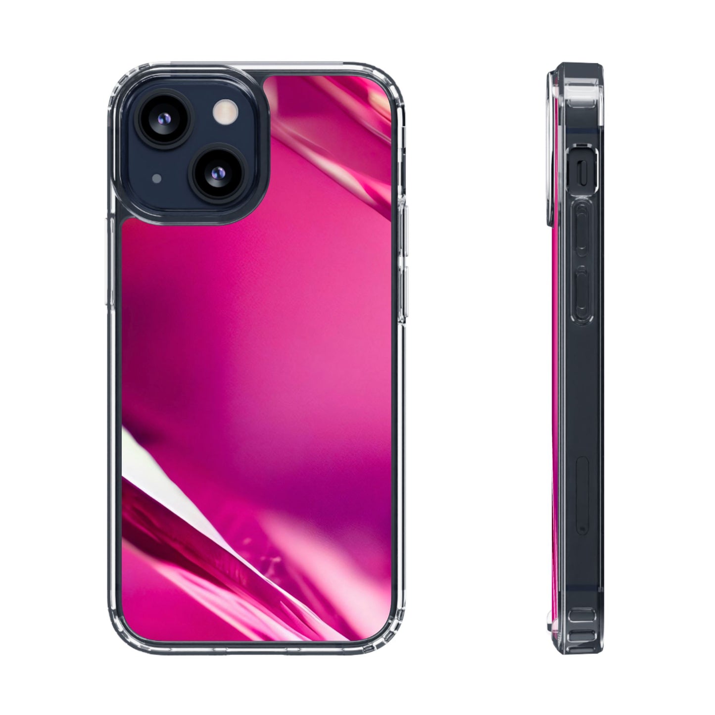 Clear Phone Case – Magenta Motion