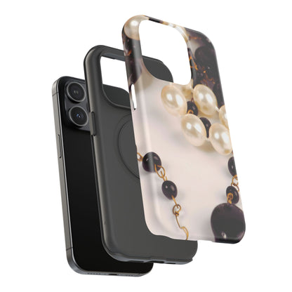 Impact-Resistant Phone Case – Noir Pearl