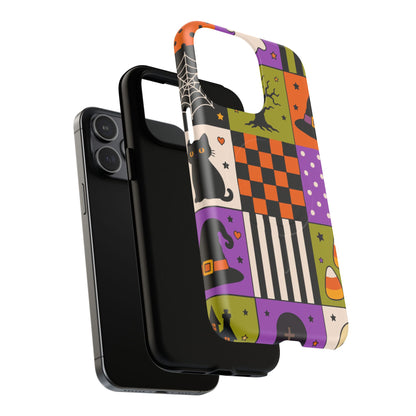 Protective Magnetic Phone Case – Spooky Patchwork
