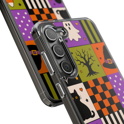 Clear Phone Case – Spooky Patchwork