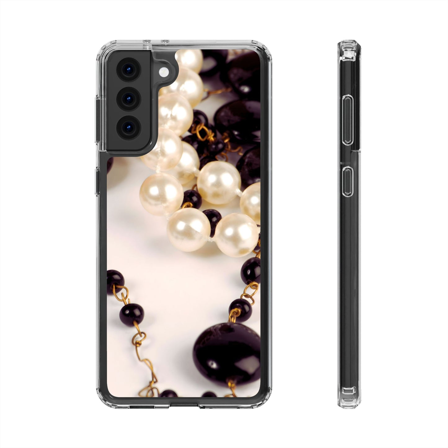 Clear Phone Case – Noir Pearl