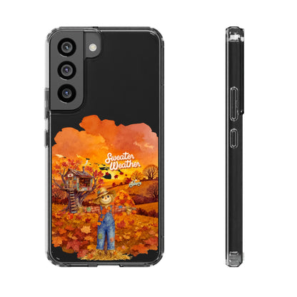 Clear Phone Case – Sweater Weather – Compatible with iPhone 13–17 & Samsung Galaxy S25–S26 Series