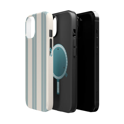 Wireless-Charging Compatible Case – Coastal Stripe
