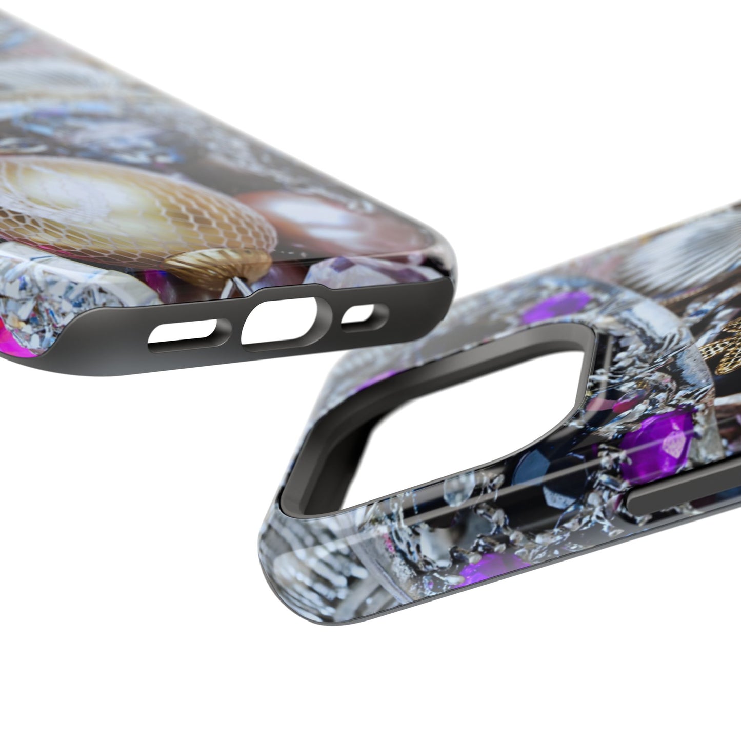 Impact-Resistant Phone Case – Chrome Jewel