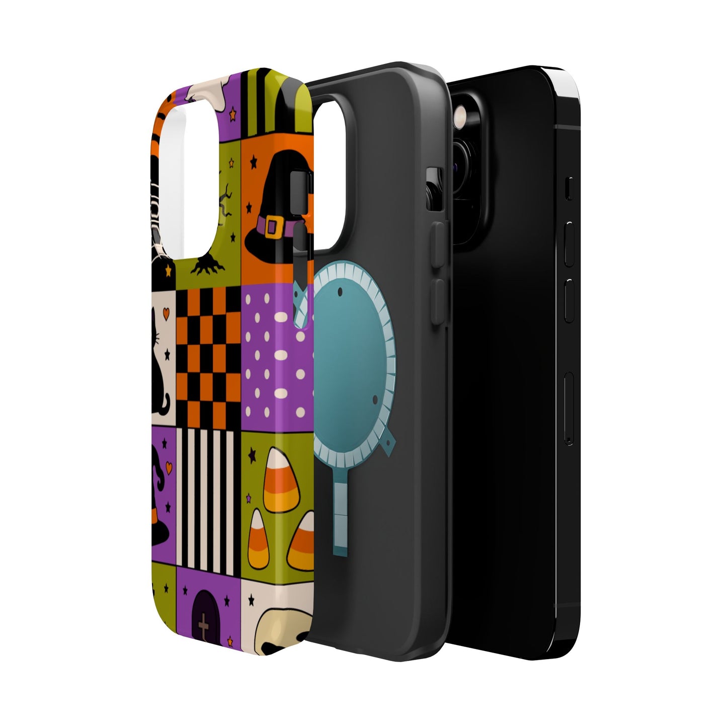 Wireless-Charging Compatible Case – Spooky Patchwork