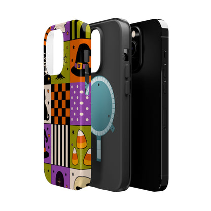 Wireless-Charging Compatible Case – Spooky Patchwork