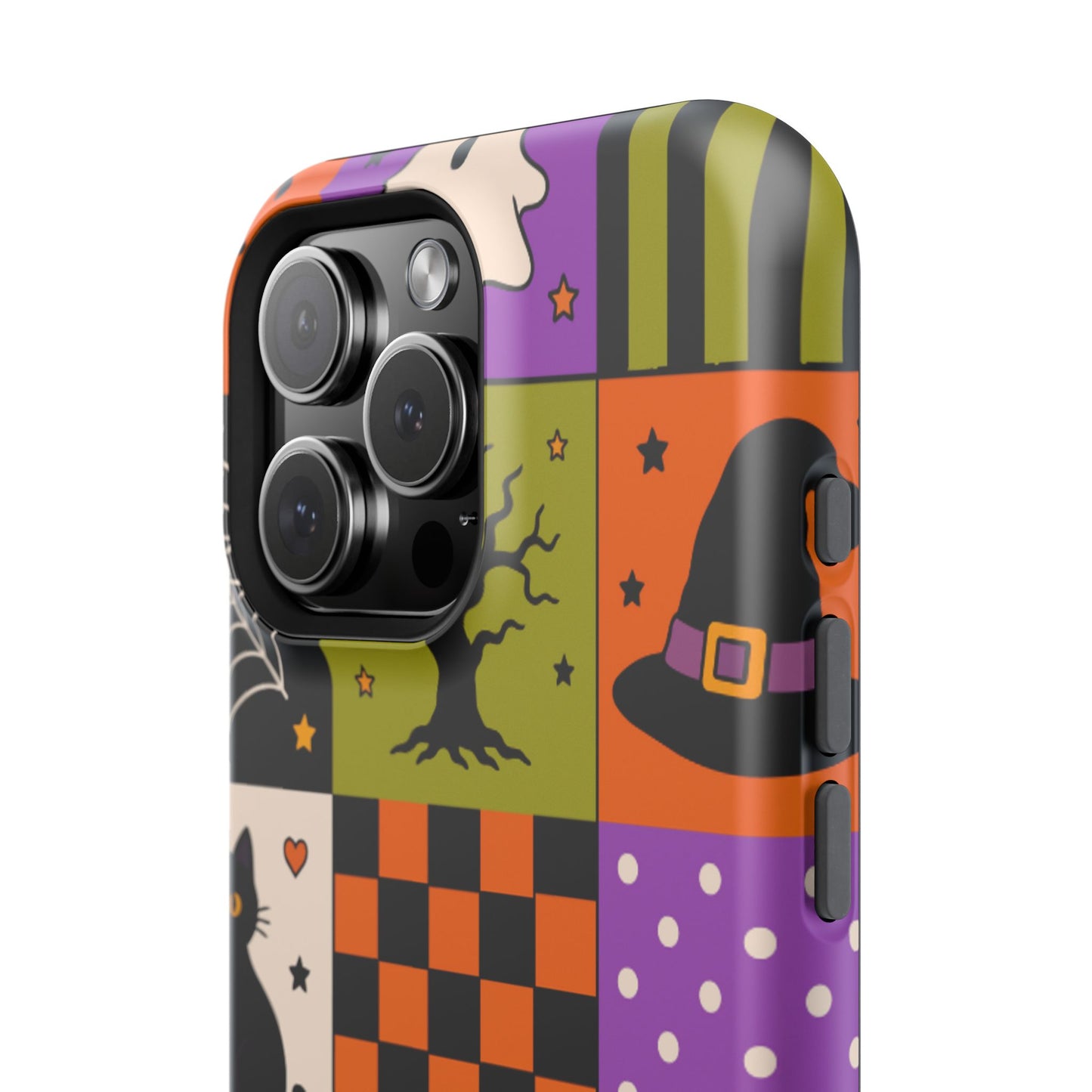 Impact-Resistant Phone Case – Spooky Patchwork