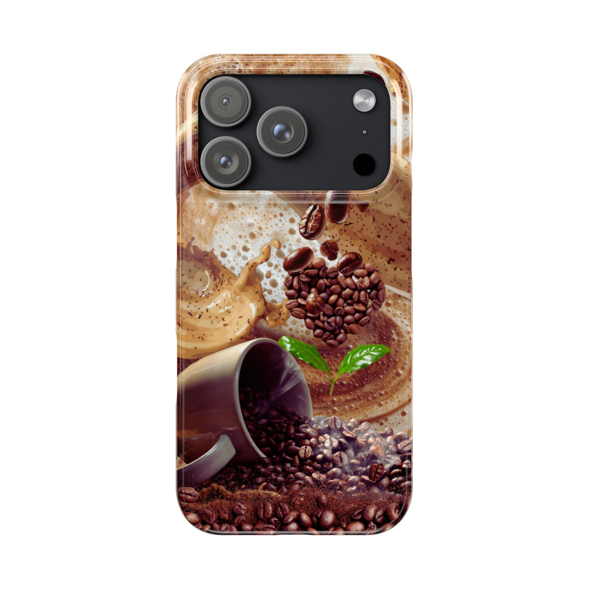 Slim Phone Case – Love at First Sip – Compatible with iPhone 11–17 Series