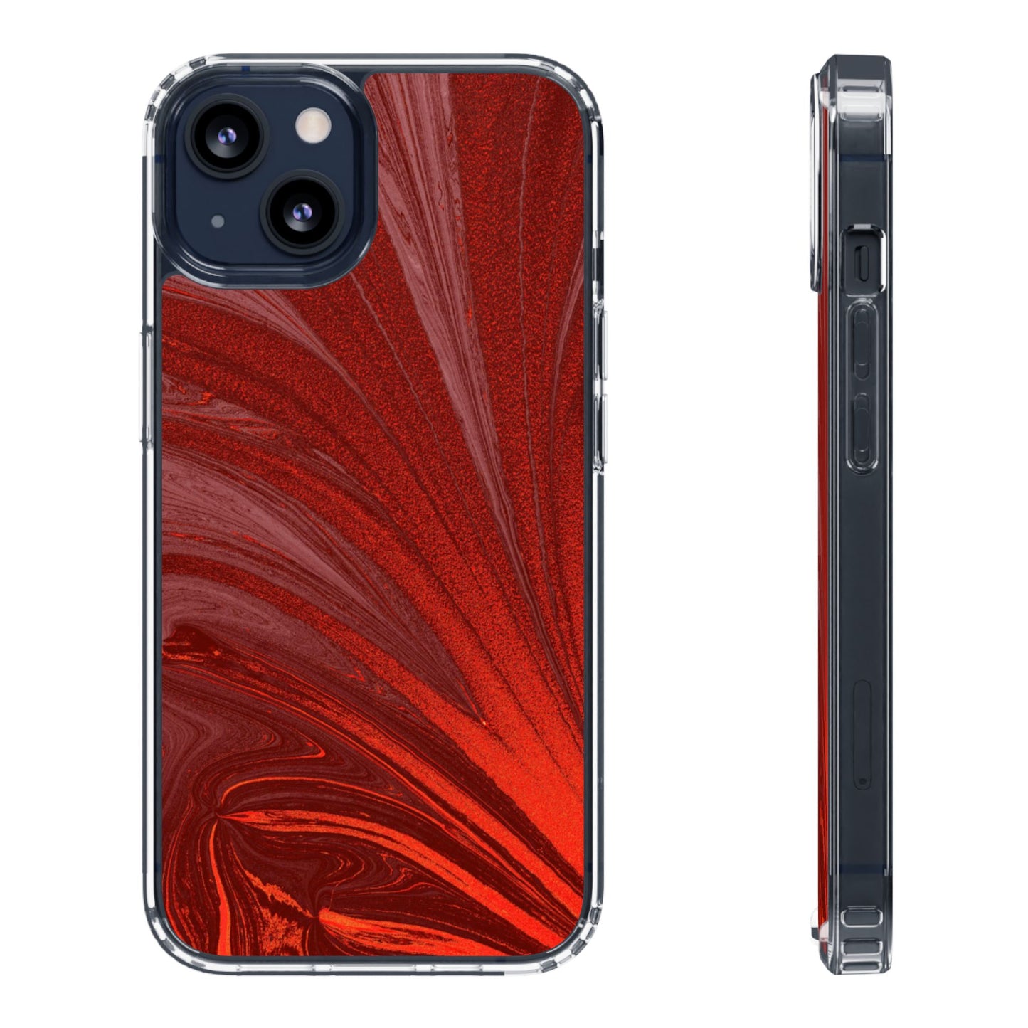 Clear Phone Case – Crimson Current