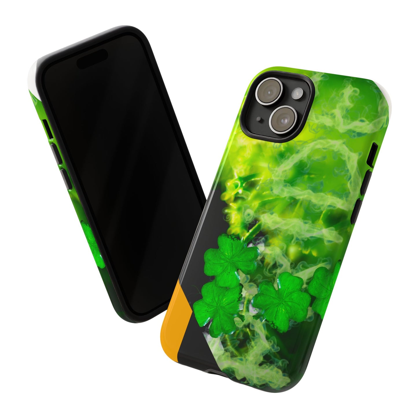 Protective Phone Case – Lucky Clover Smoke Design