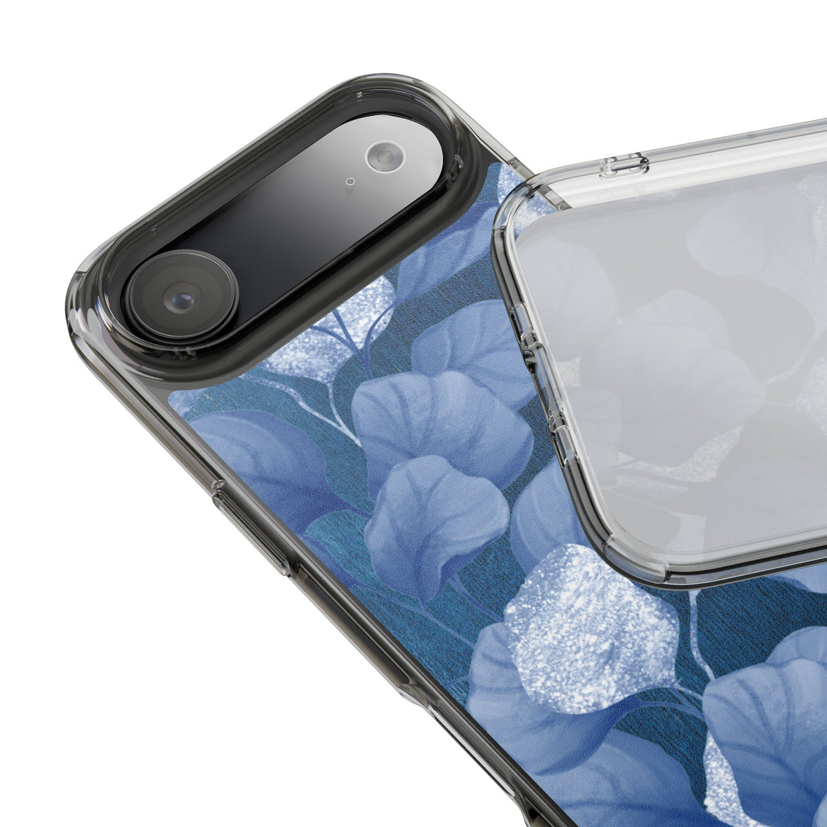 Clear Phone Case – October Blues – Compatible with iPhone 13–17 & Samsung Galaxy S25–S26 Series