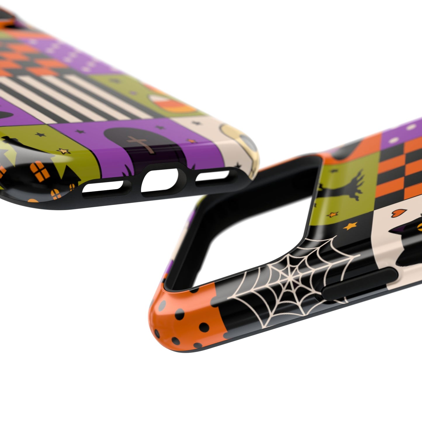 Impact-Resistant Phone Case – Spooky Patchwork