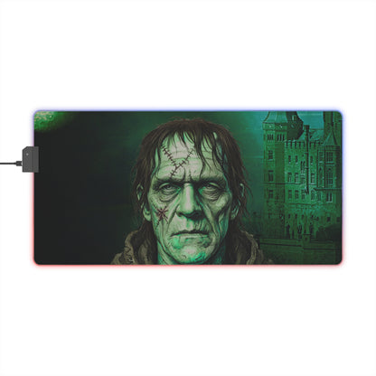 Gaming LED Desk Mat – Stitched in Darkness