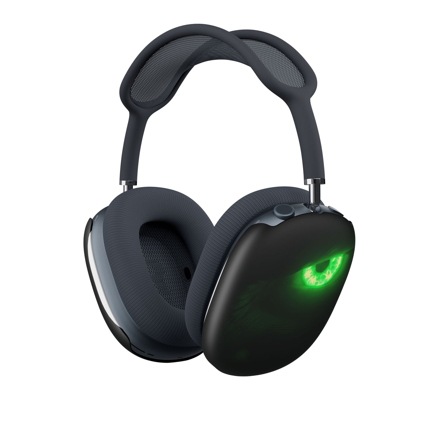 Headphone Ear Cup Covers – Neon Green Monster Eyes