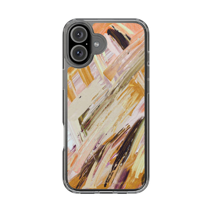 Clear Phone Case – Brush & Bronze