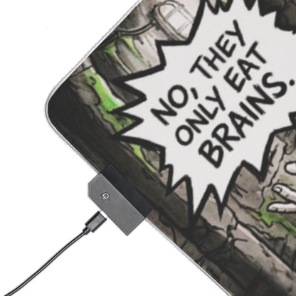 Gaming LED Desk Mat – Brains Only
