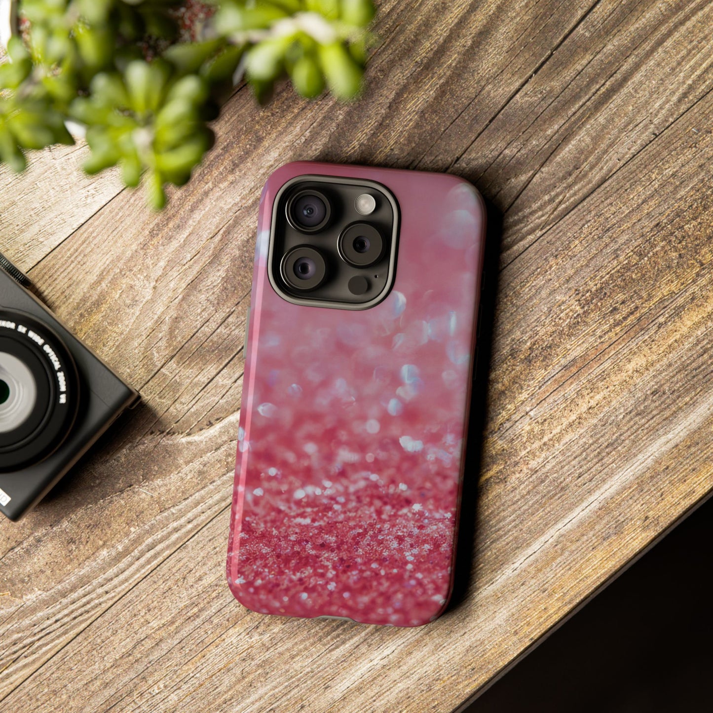 Protective Phone Case – Rosé Sparkle