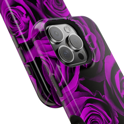 Impact-Resistant Phone Case – Amethyst Roses