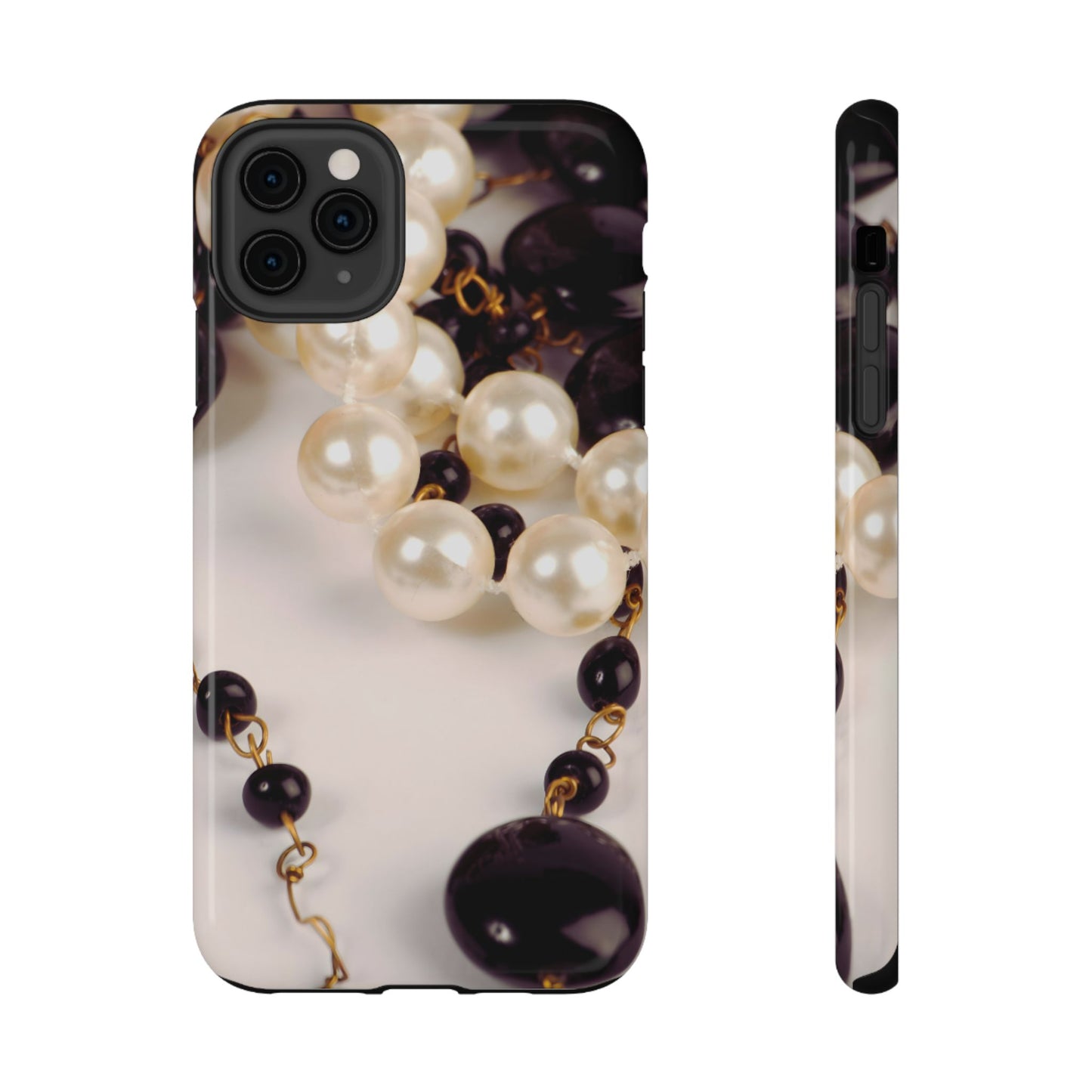 Impact-Resistant Phone Case – Noir Pearl
