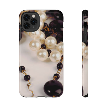 Impact-Resistant Phone Case – Noir Pearl