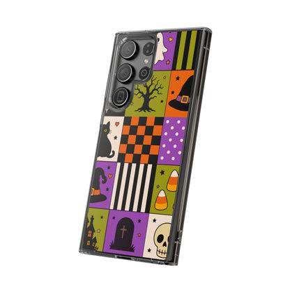 Clear Phone Case – Spooky Patchwork