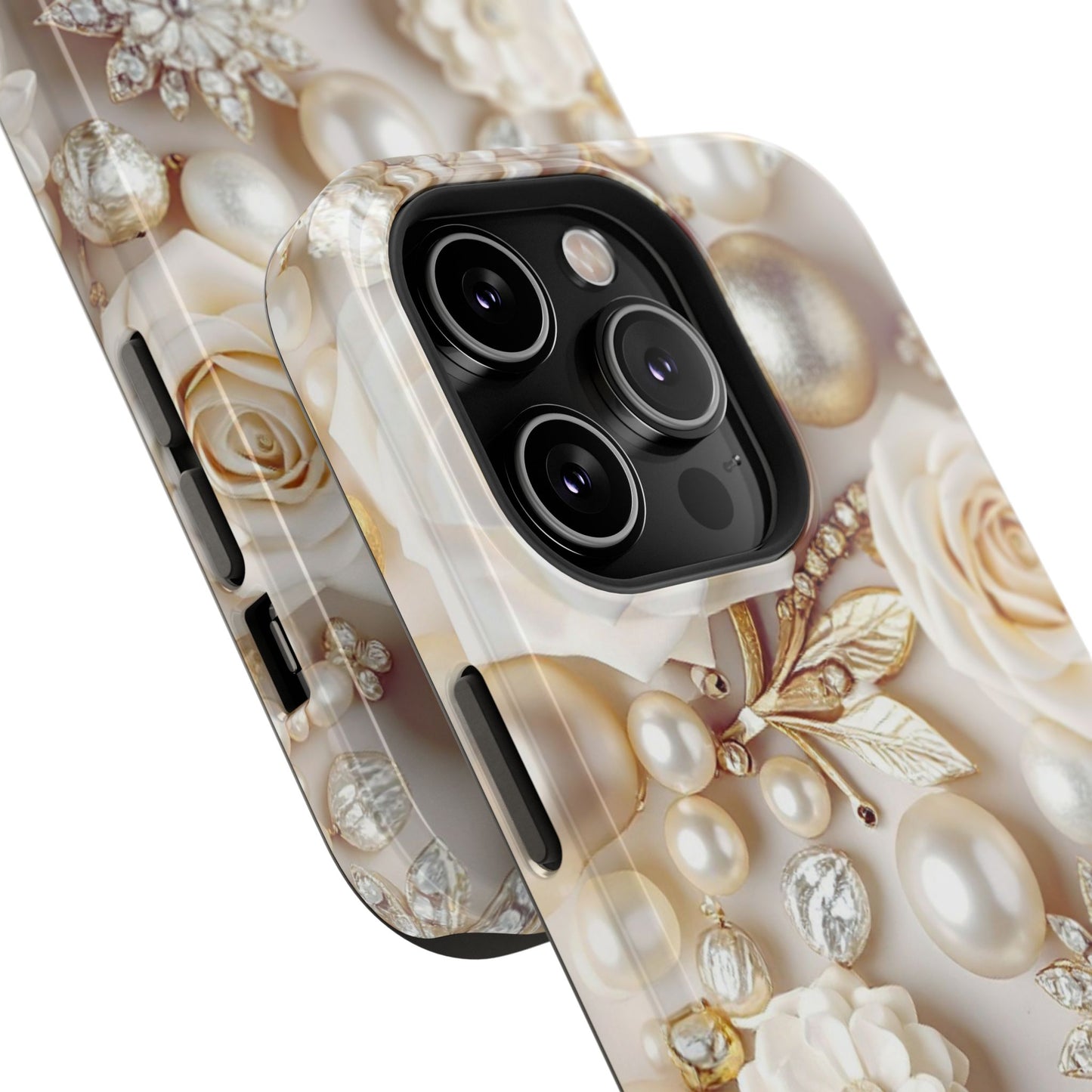 Impact-Resistant Phone Case – Ivory Opulence