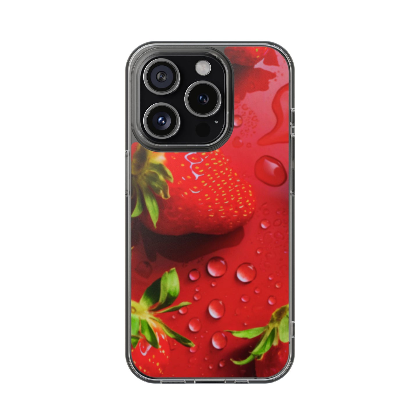 Clear Magnetic Phone Case – Strawberry Drip