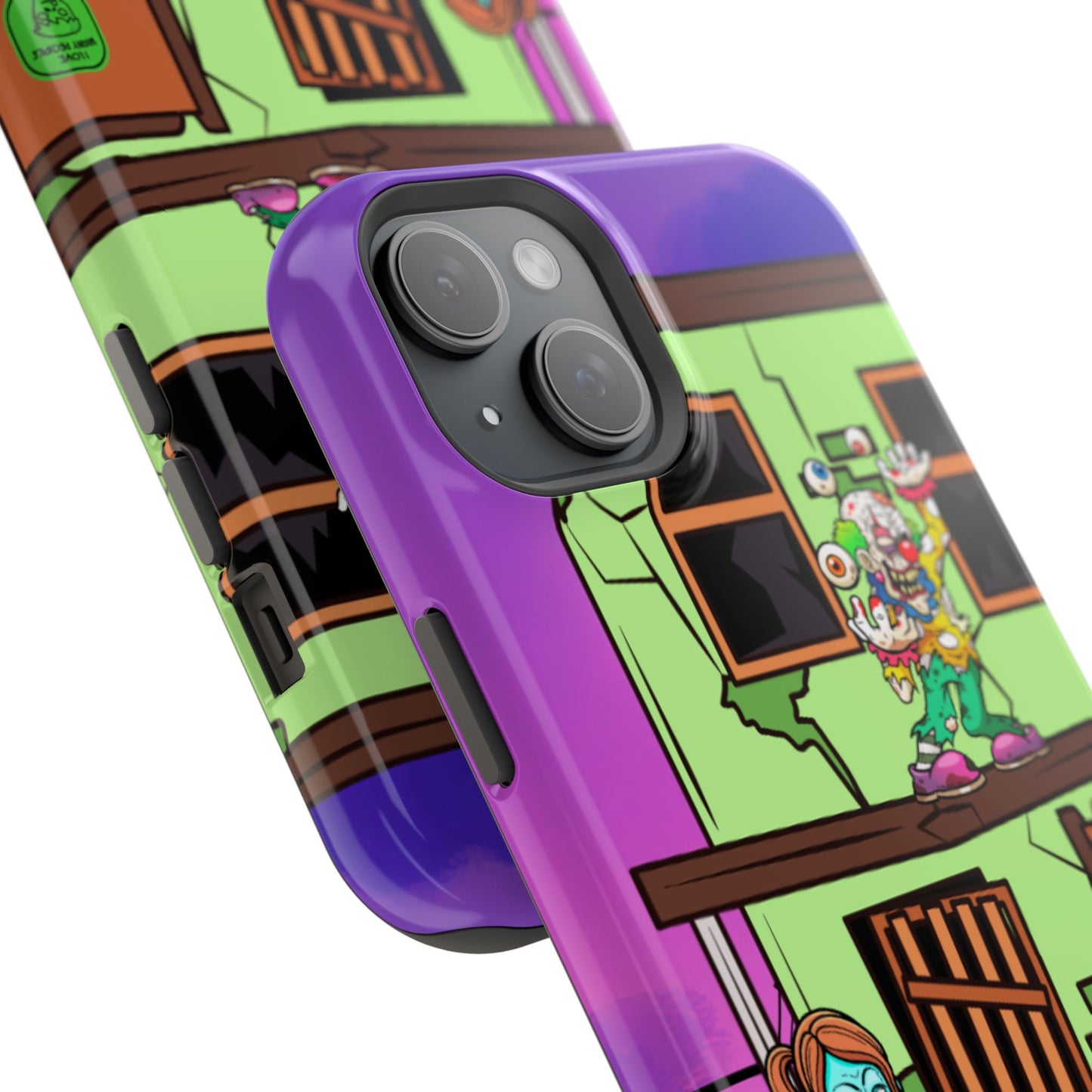 Zombie Arcade Phone Case — Colorful Cartoon Horror Impact-Resistant iPhone Cover