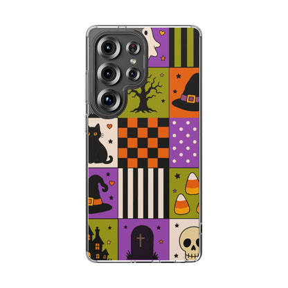 Clear Phone Case – Spooky Patchwork