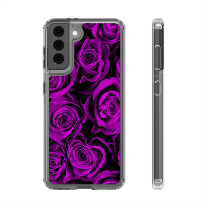 Clear Phone Case – Amethyst Roses
