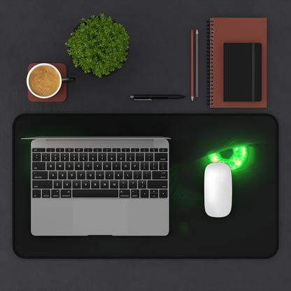 Neoprene Desk Mat – Neon Green Monster Eyes