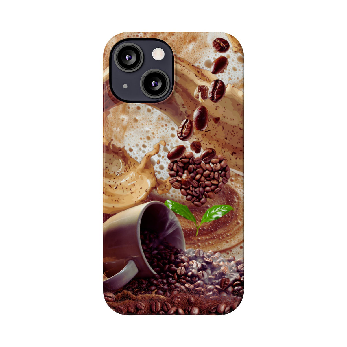 Slim Phone Case – Love at First Sip – Compatible with iPhone 11–17 Series