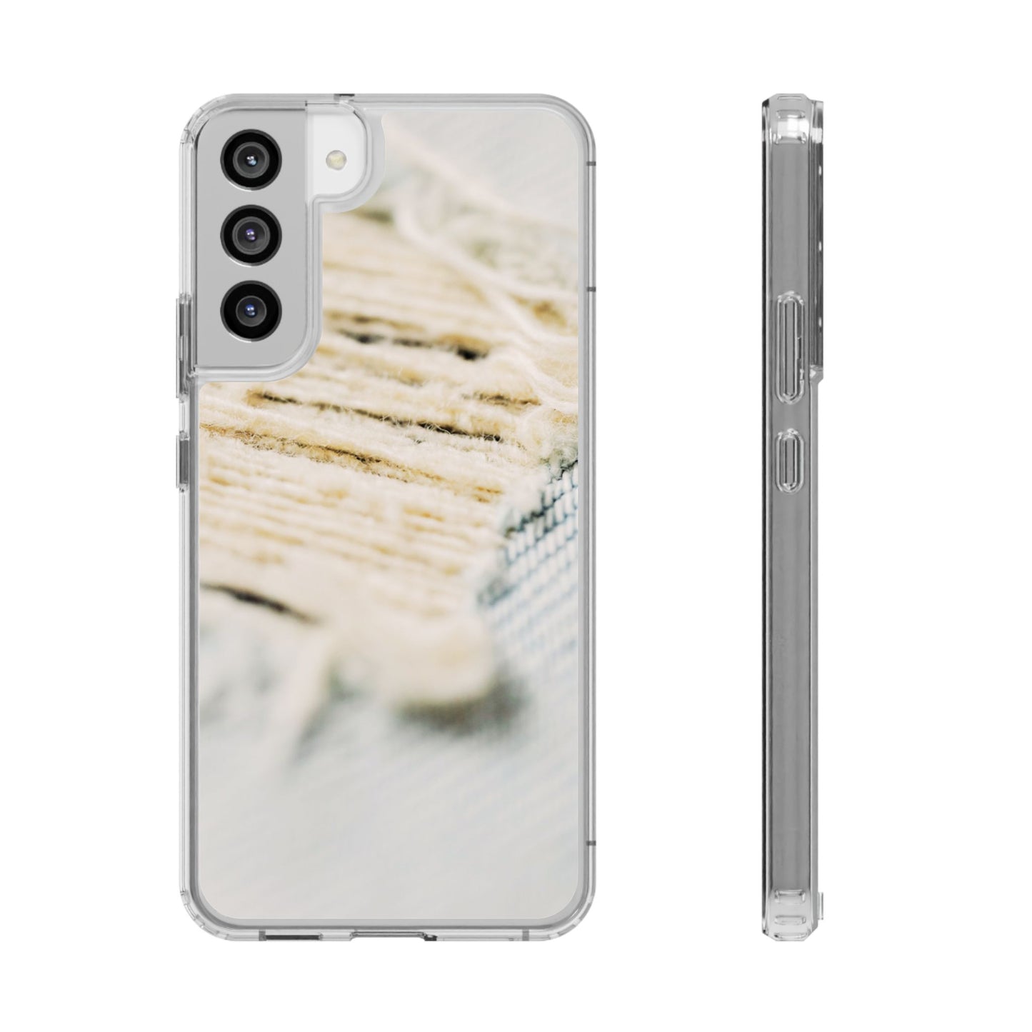 Clear Phone Case – Woven Warmth