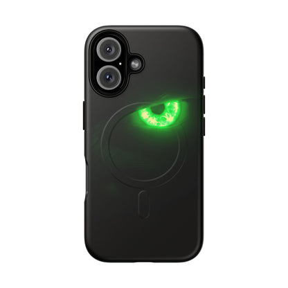 Protective Magnetic Phone Case – Neon Green Monster Eyes