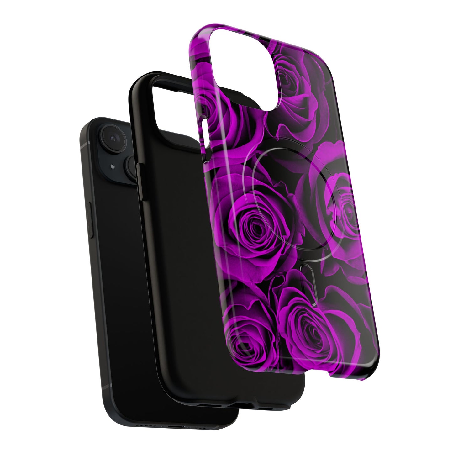 Protective Magnetic Phone Case – Amethyst Roses