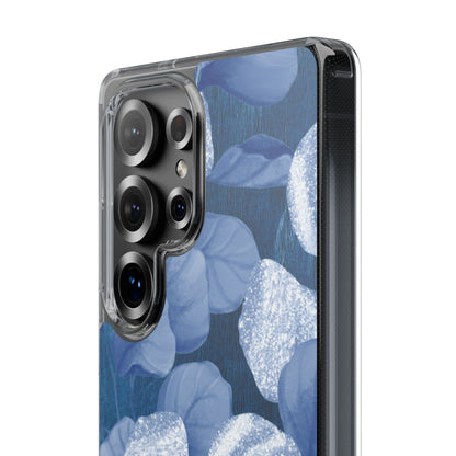 Clear Phone Case – October Blues – Compatible with iPhone 13–17 & Samsung Galaxy S25–S26 Series