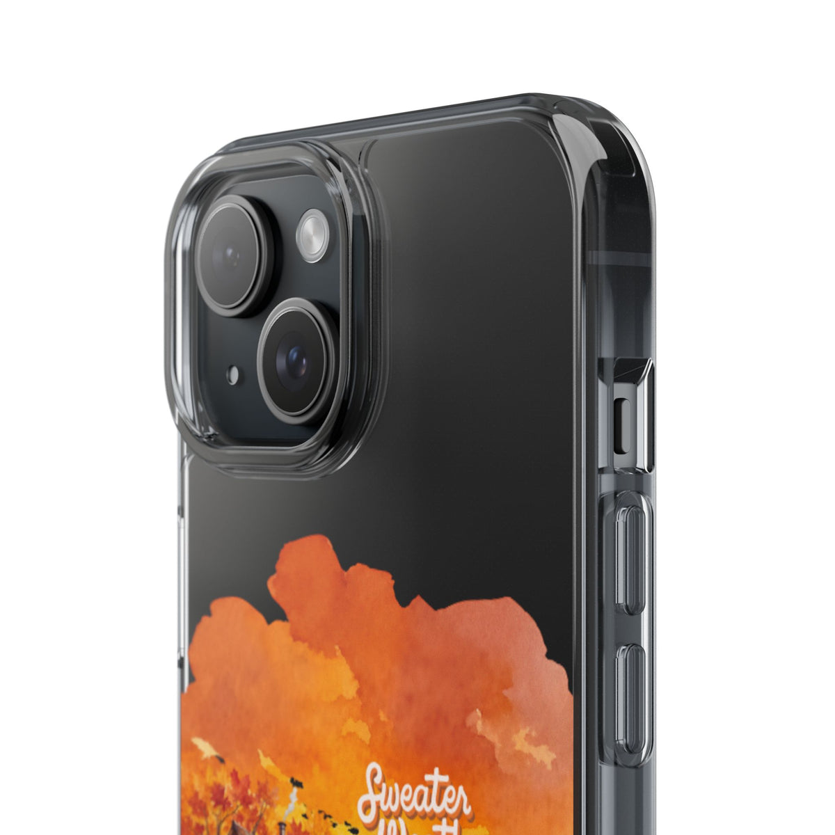 Clear Phone Case – Sweater Weather – Compatible with iPhone 13–17 & Samsung Galaxy S25–S26 Series