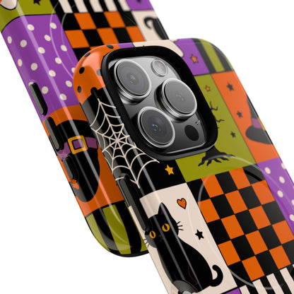 Protective Magnetic Phone Case – Spooky Patchwork