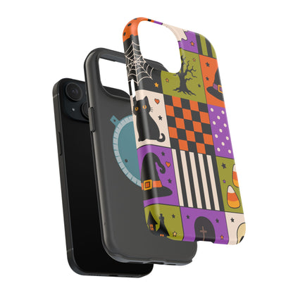 Wireless-Charging Compatible Case – Spooky Patchwork
