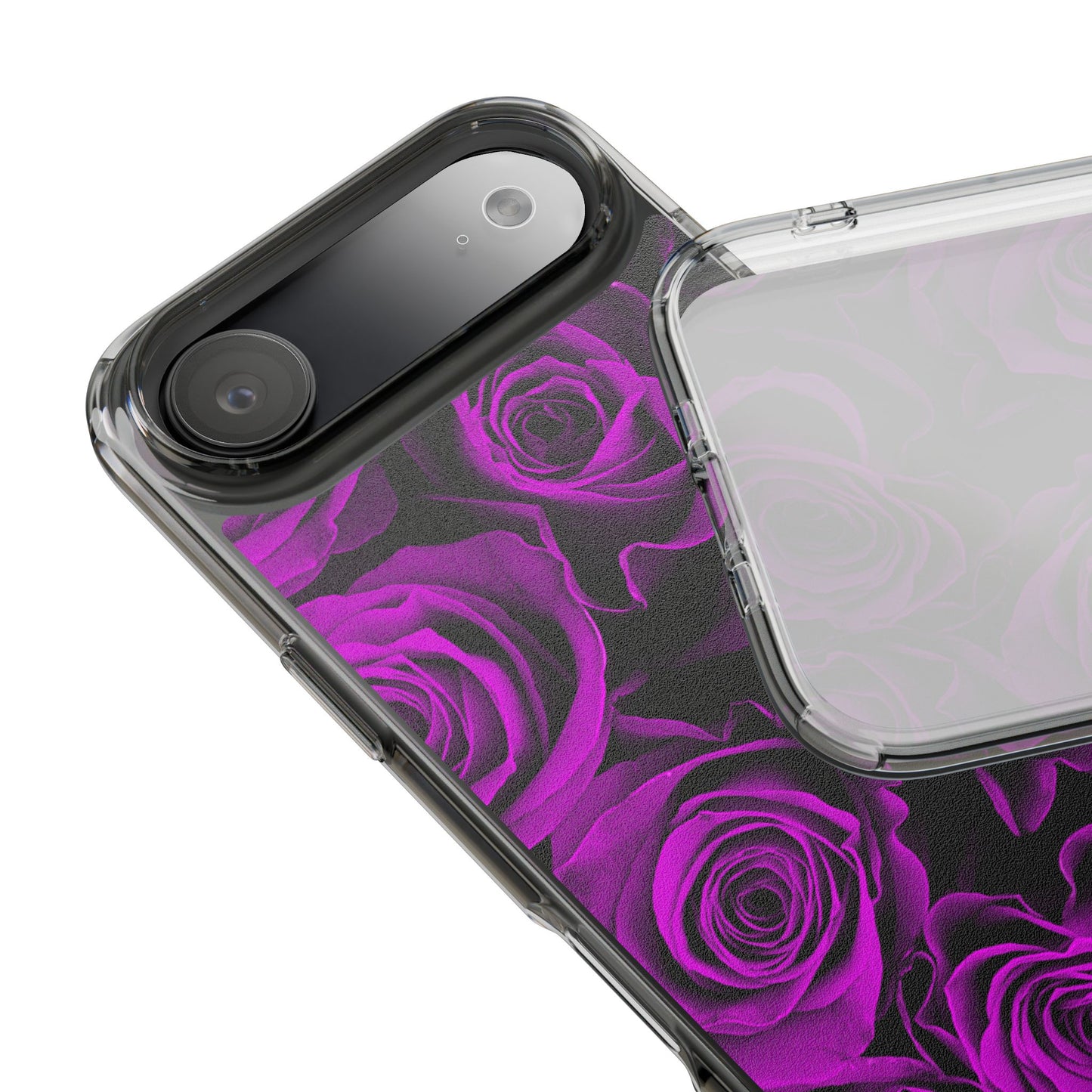 Clear Phone Case – Amethyst Roses
