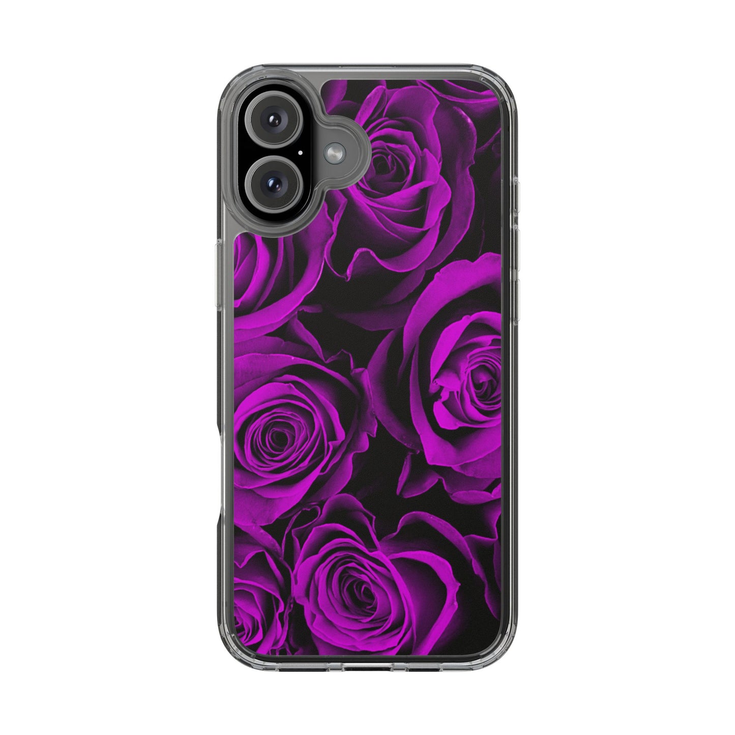 Clear Phone Case – Amethyst Roses