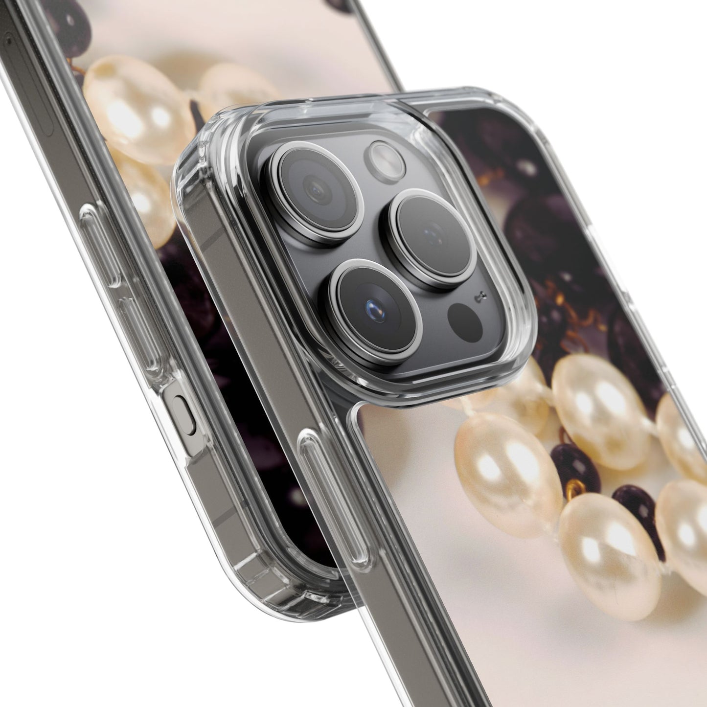 Clear Phone Case – Noir Pearl