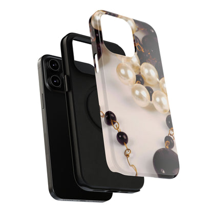 Impact-Resistant Phone Case – Noir Pearl