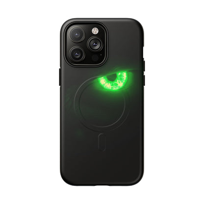 Protective Magnetic Phone Case – Neon Green Monster Eyes
