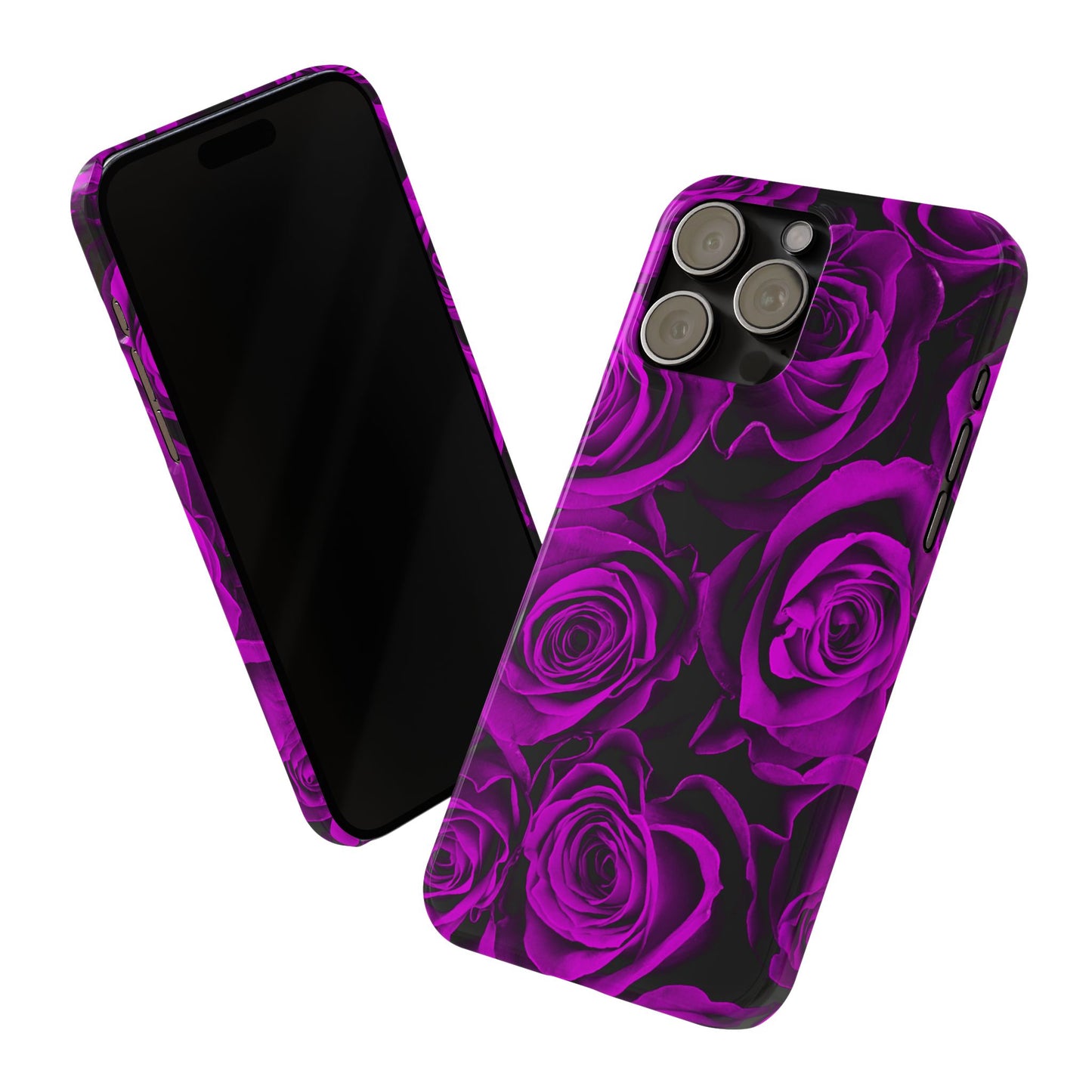 Slim Phone Case – Amethyst Roses