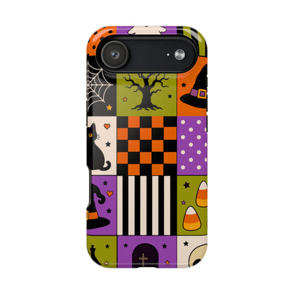 Impact-Resistant Phone Case – Spooky Patchwork