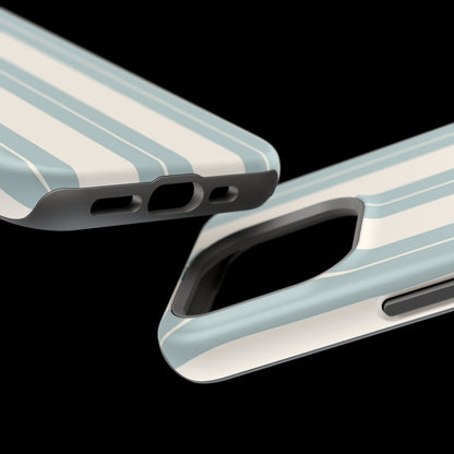 Wireless-Charging Compatible Case – Coastal Stripe