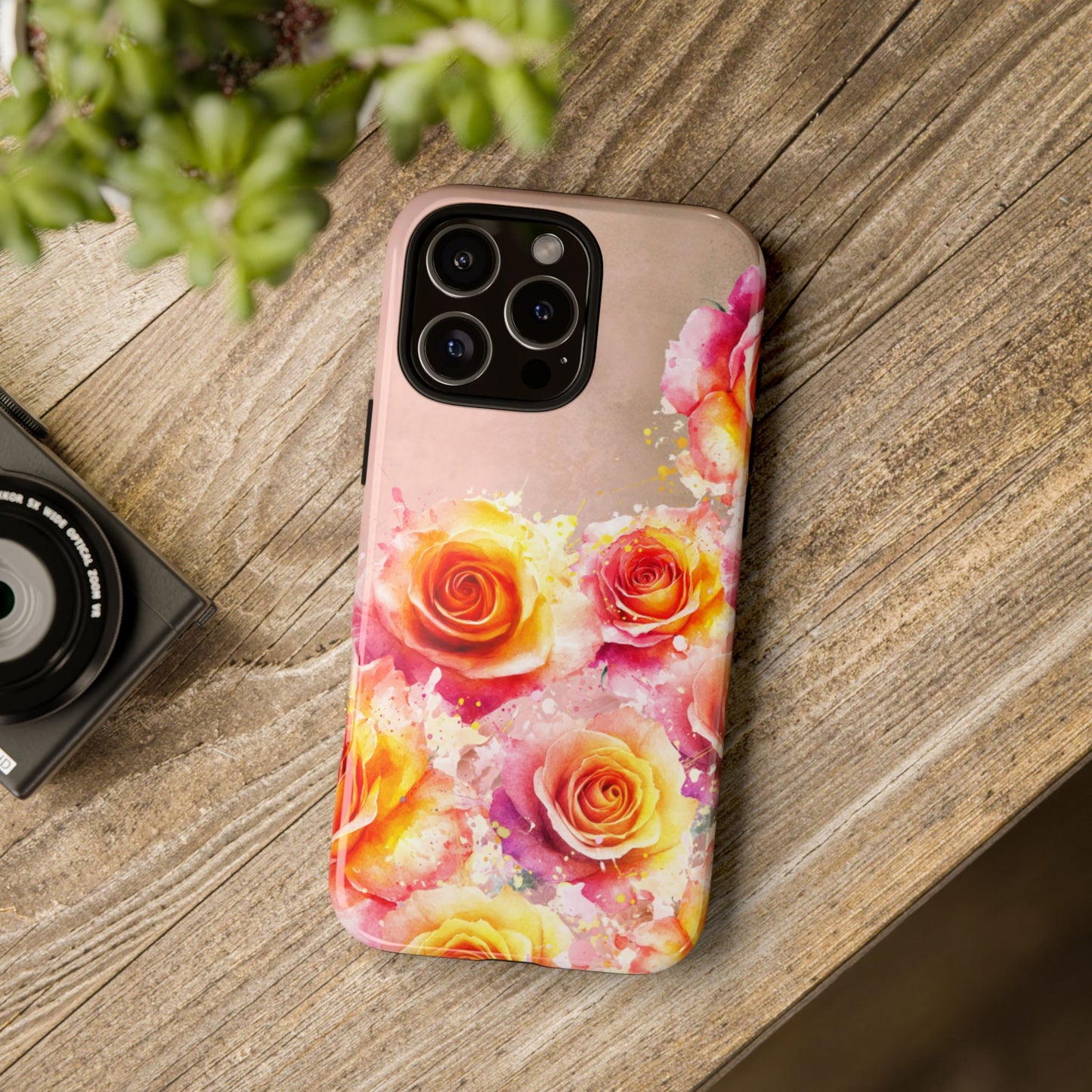 Protective Phone Case – Sunset Roses