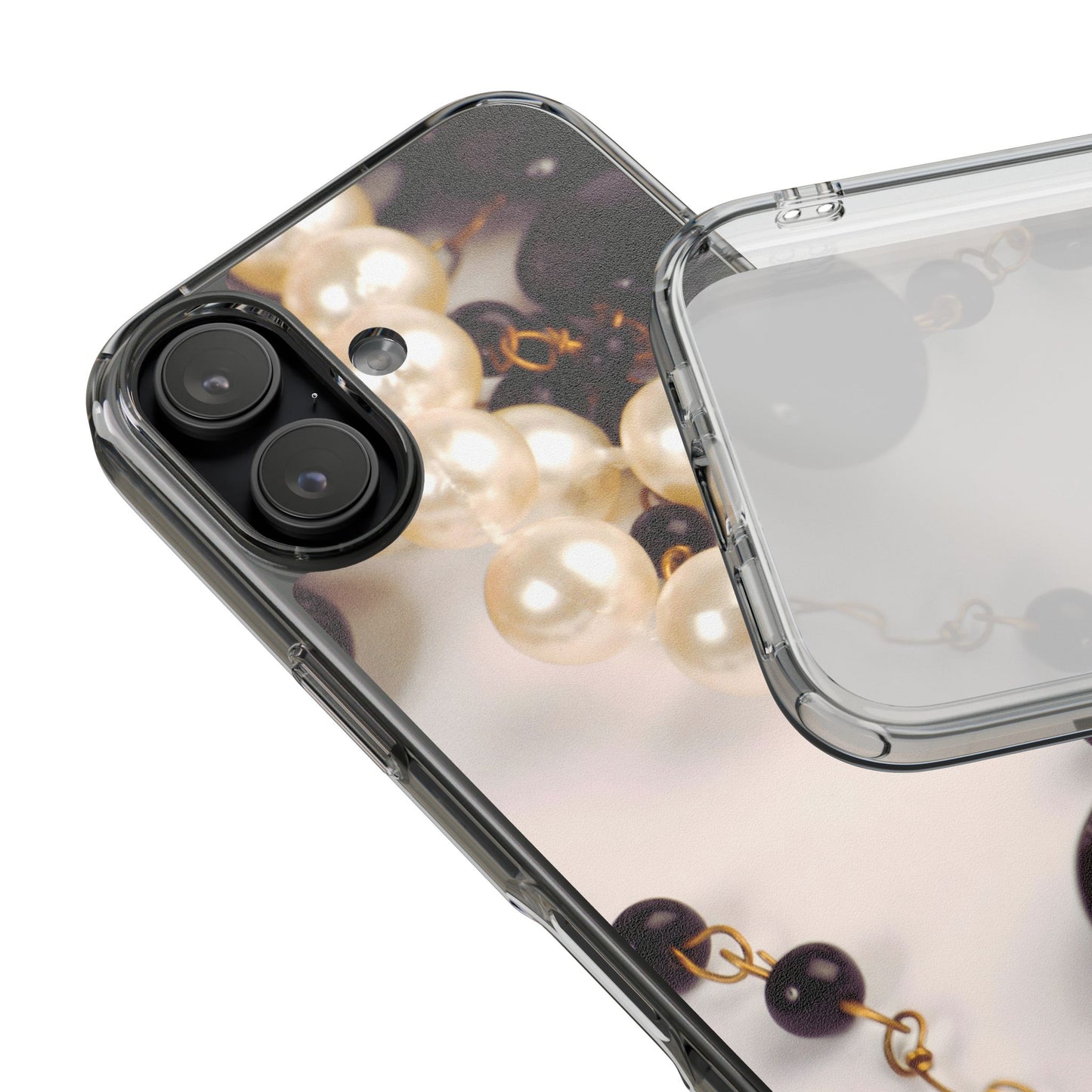 Clear Phone Case – Noir Pearl